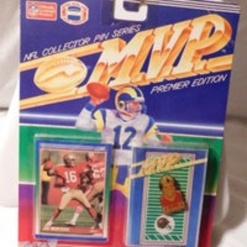 COPY - San Francisco 49'ers 1990 Collector Pin Series Joe Montana MVP PREMIER E…